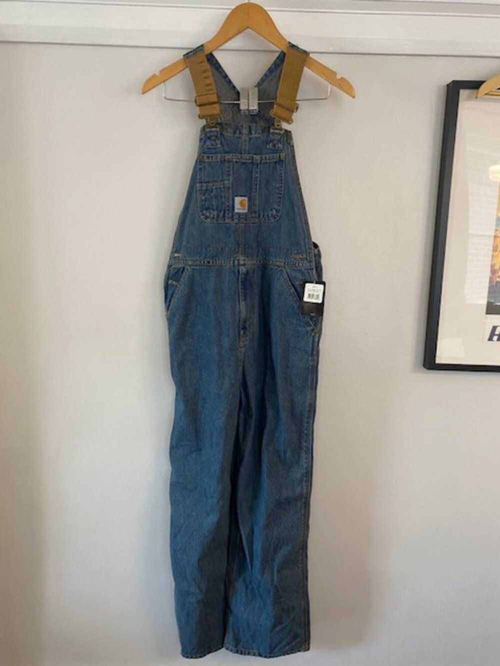 Carhartt Blue Denim Overalls Dungarees age 12 (Adult XS) NWT